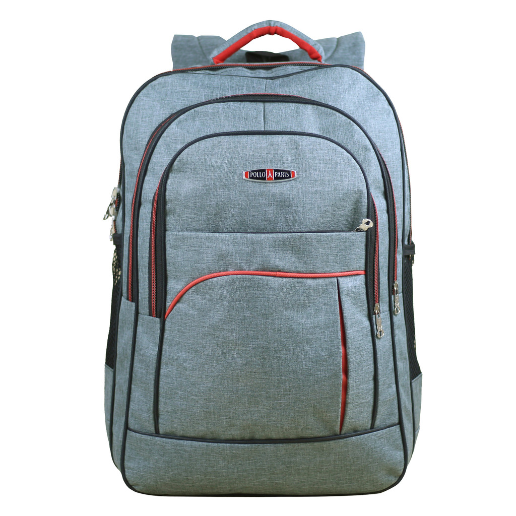 Tas Gendong Pria Ransel Laptop SMP SMA Kuliah Kerja Cowok Backpack Punggung Polo Termurah Keren Awet Backpack Cordura Abu Laptop In Bahan Impor Jahitan Kuat Tas SMA Kuliah Kerja Instansi