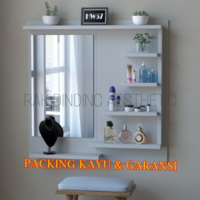 RAK MAKEUP GANTUNG / MEJA RIAS GANTUNG / RAK RIAS / MEJA RIAS DINDING / KACA RIAS DINDING CANTIK