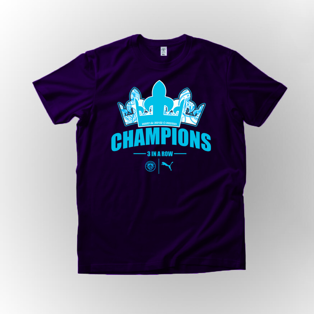 Kaos Tshirt Baju Juara Champion Liga Inggris Man City 2022 2023