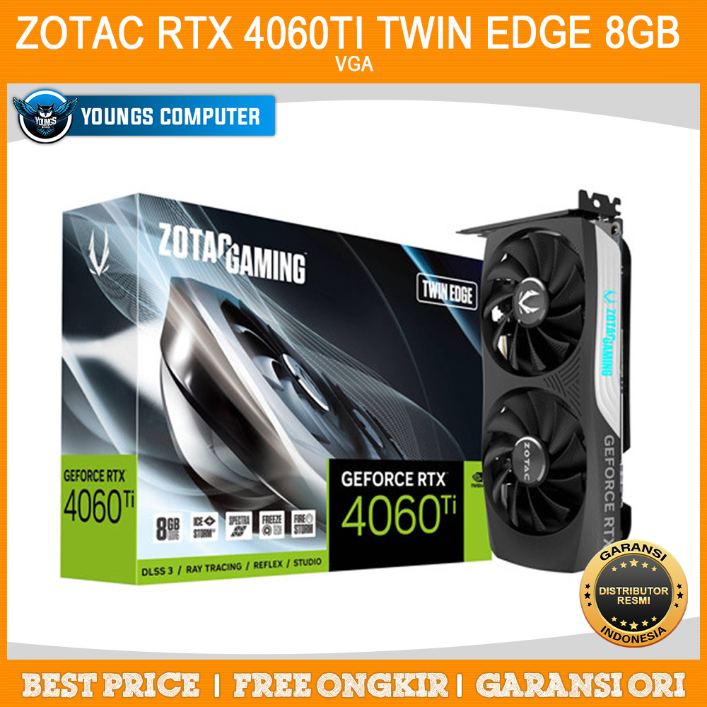 VGA ZOTAC GAMING GeForce RTX 4060 TI TWIN EDGE 8GB GDDR6 | RTX 4060Ti