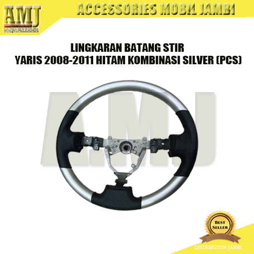 LINGKARAN BATANG STIR YARIS 2008-2011 HITAM KOMBINASI SILVER (PCS)