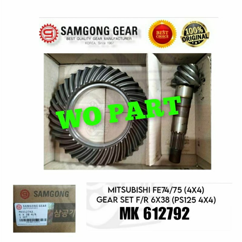 gear set 6X38 canter 125 ps (4X4) FE74/75 original samgong Korea MK 612792 crown wheel gigi gardan s