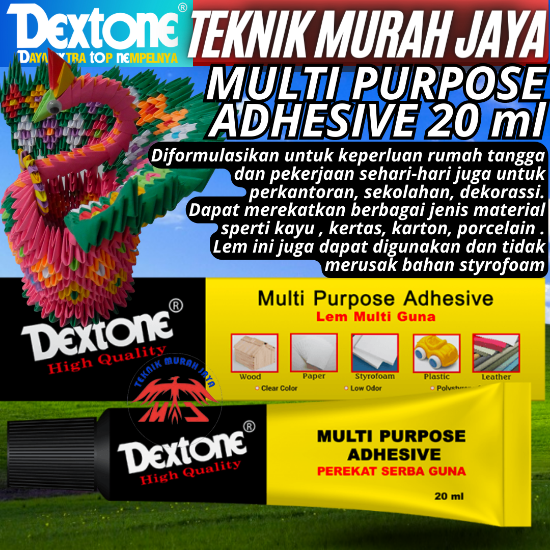 

DEXTONE Lem UHU Glue Multi Purpose Adhesive 20ml Kertas Serbaguna