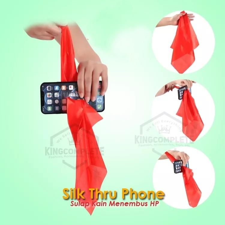 MOMBABY1 Perlengkapan mainan sulap anak kain menembus handphone / kain tembus