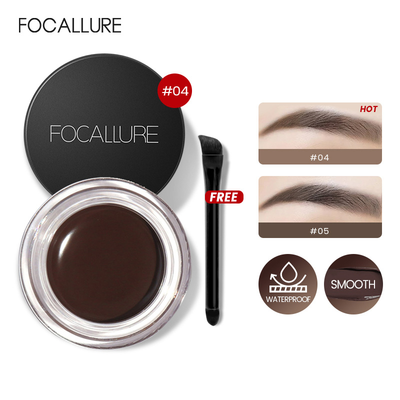 FOCALLURE Eyebrow Cream Waterproof Eyebrow Gel Eyeliner Pensil Alis Sikat Alis Tahan Air Tahan Lama Tahan Lama FA23