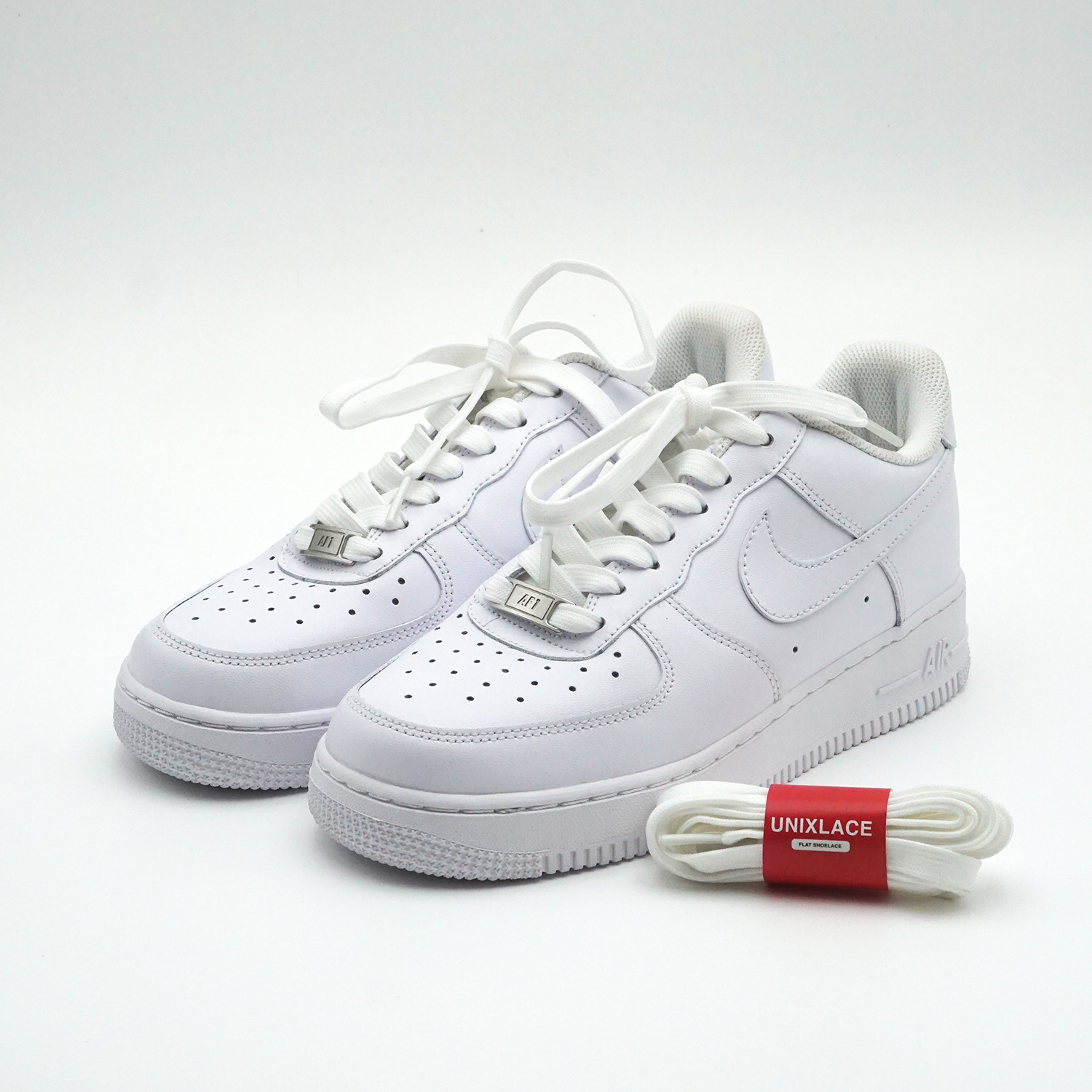 Tali Sepatu Premium UNIXLACE Double Layer | Flat Shoelace | White