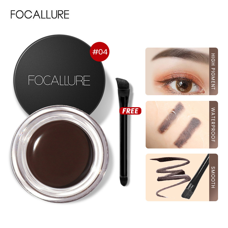 FOCALLURE Waterproof Eyebrow Cream Longlasting Eyebrow Gel Eyebrow Makeup- 5 Colors