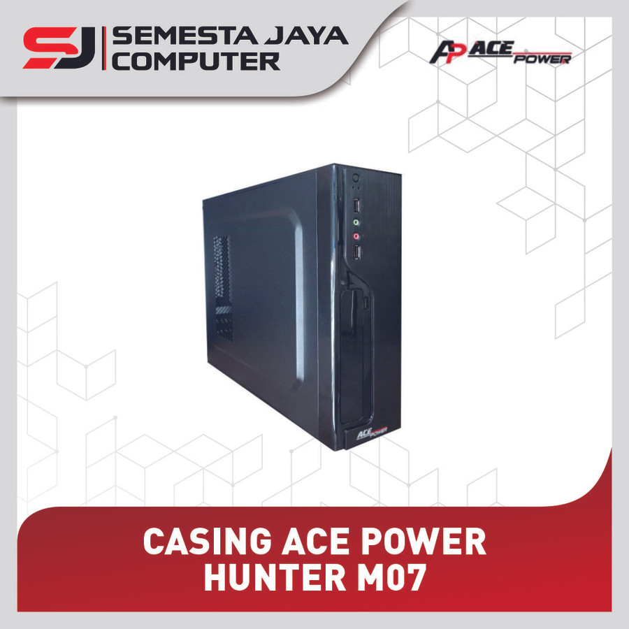 CASING ACE POWER HUNTER M07 CASE PC SLIM MICRO ATX PSU 400W