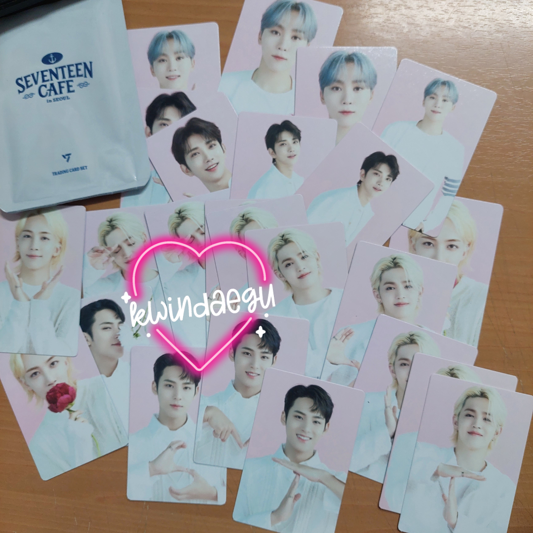 SEVENTEEN CAFE IN SEOUL TRADING CARD SCOUPS JEONGHAN JOSHUA HOSHI WONWOO MINGYU