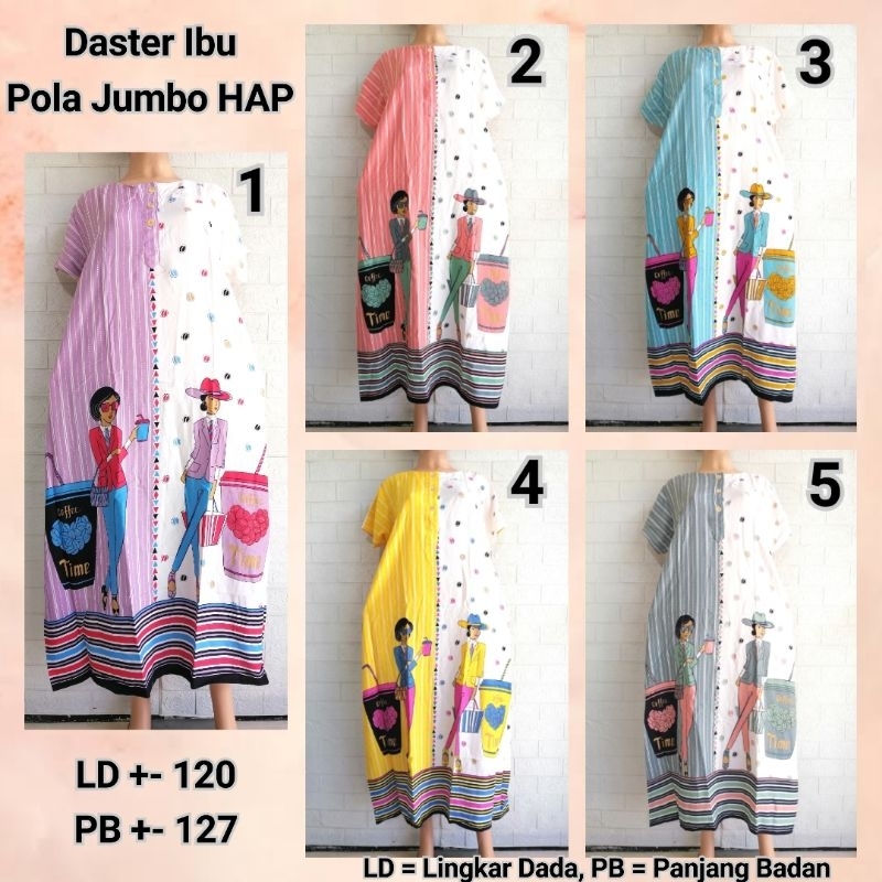 Daster Ibu Pola Jumbo HAP LD 120 BUSUI Friendly KPMM + JRG