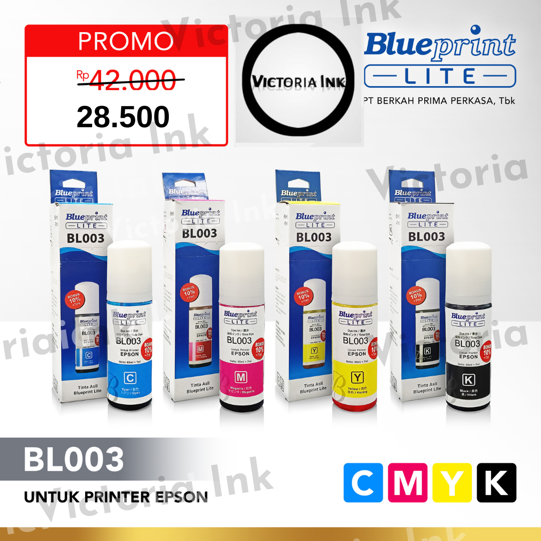 Tinta Epson 003 Merk Blueprint Tinta Blueprint 003 Original BP Lite 003 L3210 L121 L1210 L3220 L3110 L1110 L3100 L3200 L3101 L3150 L5190