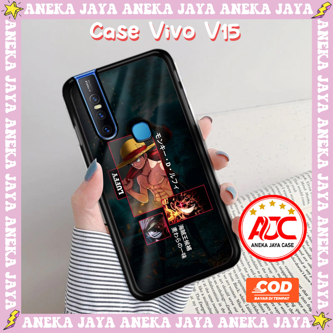 Casing vivo v15 Case hp vivo v15 casing terbaru case anime motif [ LUFFY03 ] softcase hardcase premi