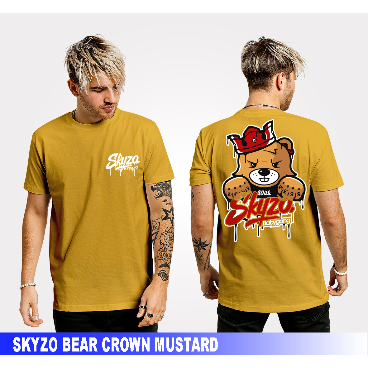 BAJU KAOS SKYZO RONIN TAMBANG / KAOS BEAR MUSTARD / KAOS SKYZO MONSTER / KAOS KATUN / BAJU KAOS COWO