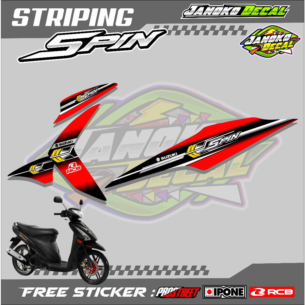 STRIPING VARIASI MOTOR SUZUKI SPIN / STICKER LIST VARIASI SUZUKI SPIN
