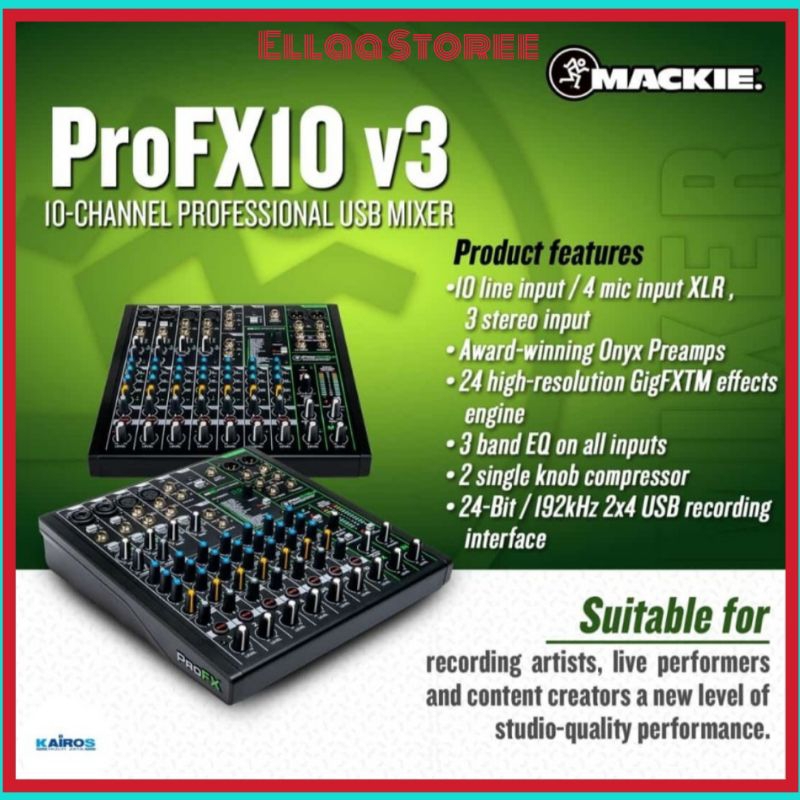 MIXER MACKIE PRO FX10 V3 ORIGINAL MACKIE PRO ORIGINAL GARANSI 1 TAHUN