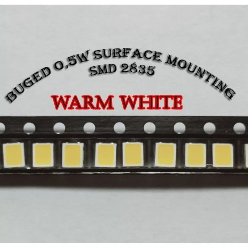 100 PCS LED CHIP 2835 6V 9V SUPER TERANG UNTUK SERVICE LAMPU PHILIPS dll