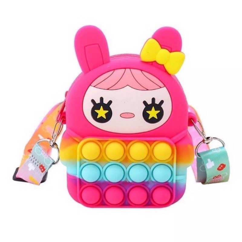 Tas Pop It Selempang Tas Anak Lucu Tas Karakter Tas Rainbow Terbaru Kekinian viral