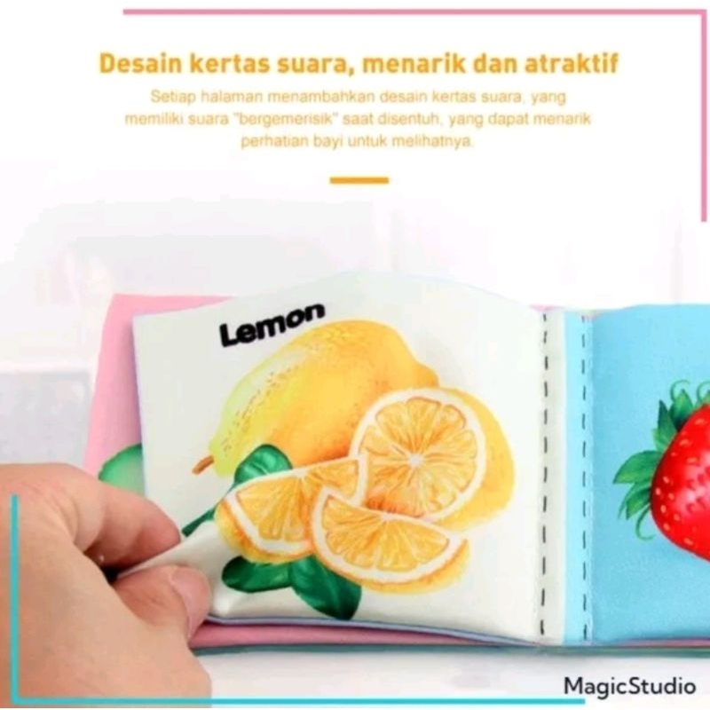 Mainan Edukasi Buku Bantal Bayi Kain / Baby Soft Book Mini / Buku Mainan Bayi