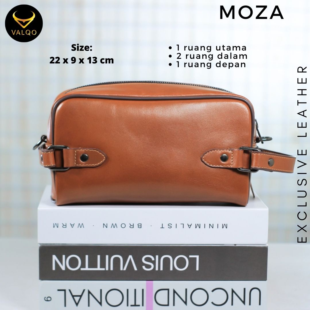 [VALQO] MOZA Handbag Kulit Sapi Pouch Kulit Clutch Kulit Tas Tangan Kulit Wanita Pria