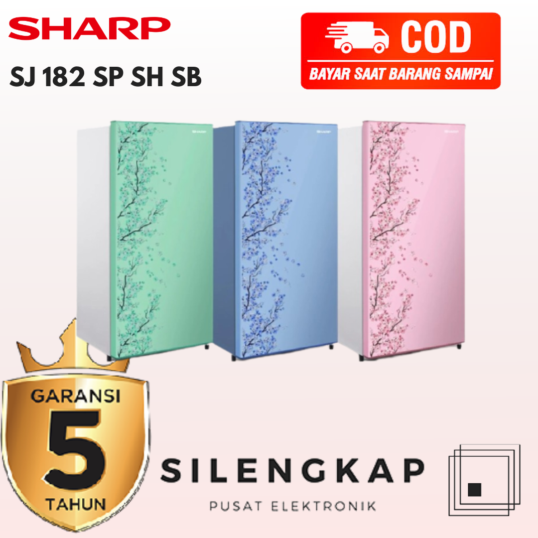 Sharp Kulkas 1 Pintu SJ-N182D-SB/SP/SH / SJN 182 Low Watt 166L Garansi Resmi