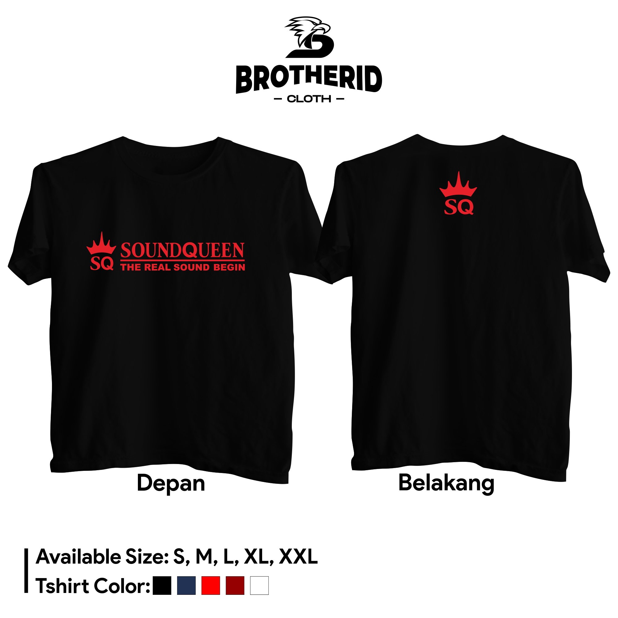 Kaos Soundqueen v1 Audio Baju Operator Sound System Profesional