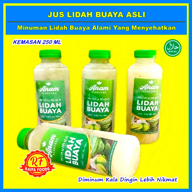 

Jus Lidah Buaya Aloevera 250ml, Jus Buah Selasih Original, Minuman Segar Frozen Jelly Herbal Alami