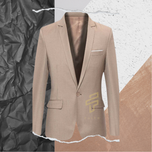 Faith - Jas Pria Warna Cream Jas Nikah Blazer Pria Jas Wisuda Jas Formal Pria Jas Pengantin