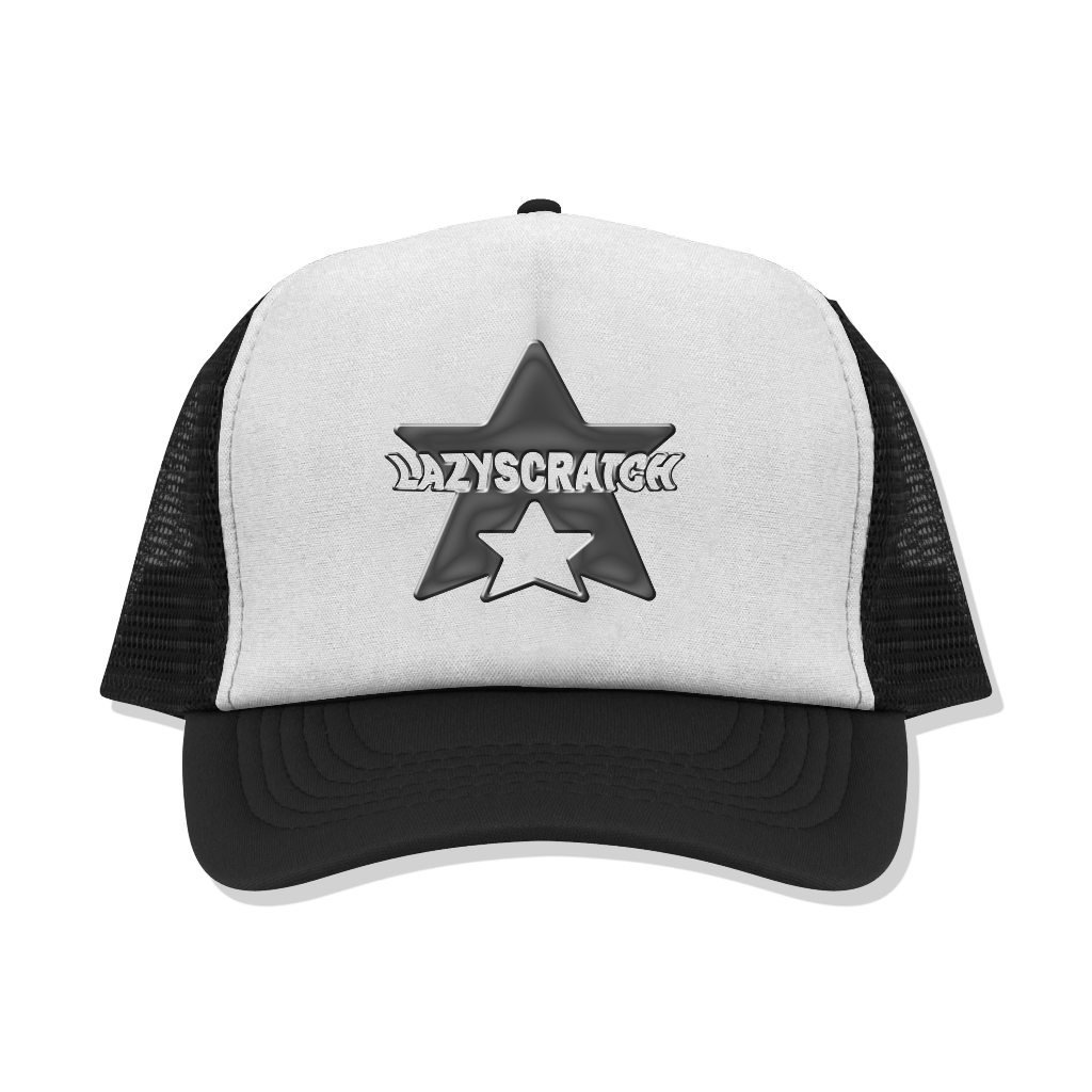 Topi Jaring Lazyscratch - Lazyscratch Star Black And white