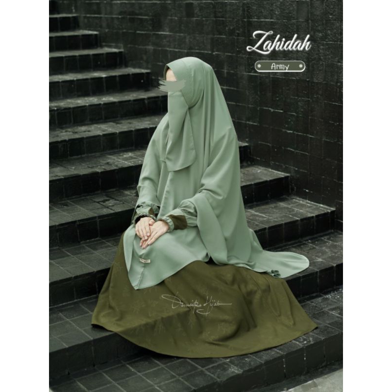 [Ready] Damaira_Zahidah Embos Set Gamis Dress Cantik Syari