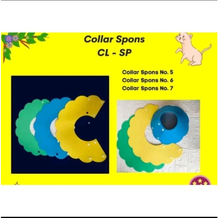 Collar spons corong pelindung leher kucing anjing - bahan spon