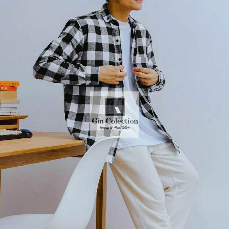 Flanel Premium Lengan Panjang Motif Kotak Kotak BestSeller