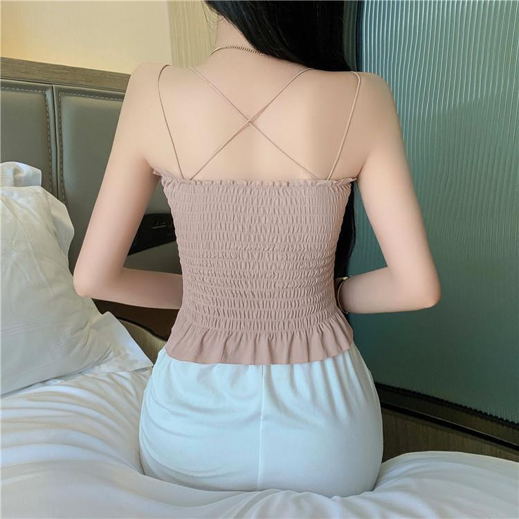 Tank Top Atasan Wanita Import Pendek Tanktop With Bra Fashion Mini Sexy Korean 897