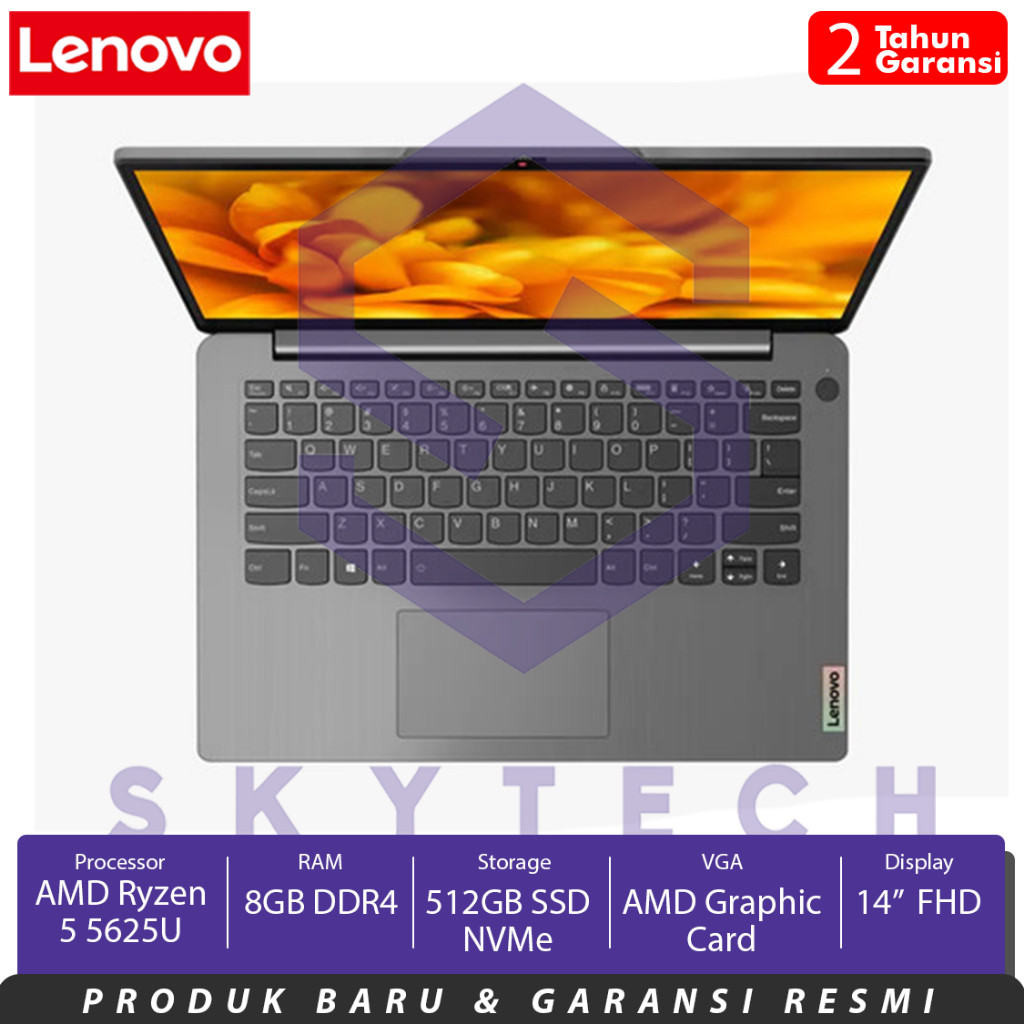 LAPTOP LENOVO IDEAPAD SLIM 3 14ABA7 1SID AMD RYZEN 5 5625U RAM 8GB SSD 512GB WIN11 + OHS 82RM001SID