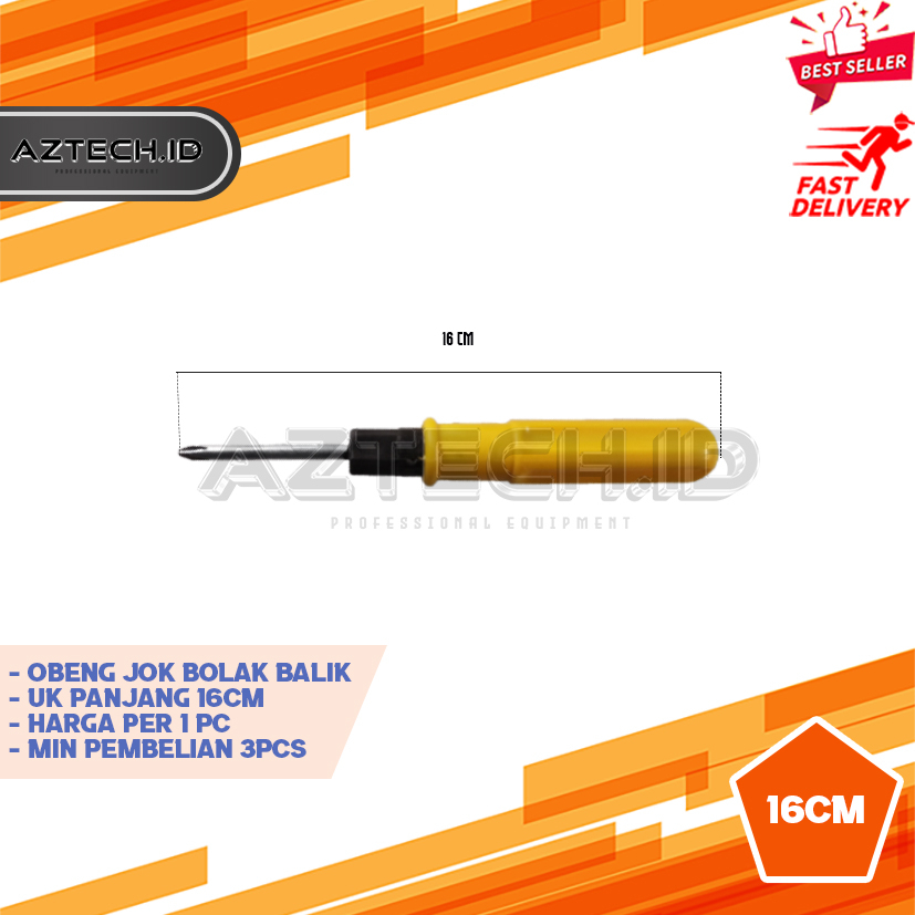 Obeng Jok Motor bolak balik 16cm