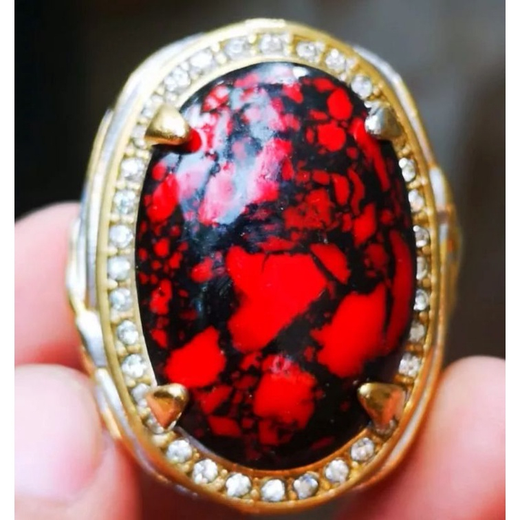 Batu akik pirus merah jumbo