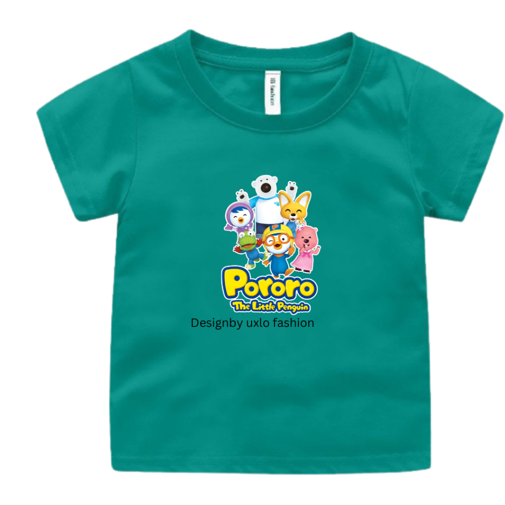 Baju Kaos Oblong Anak Laki-Laki Dan Perempuan Motif Kartun Pororo Umur 2-9 Tahun Uxlo Fashion