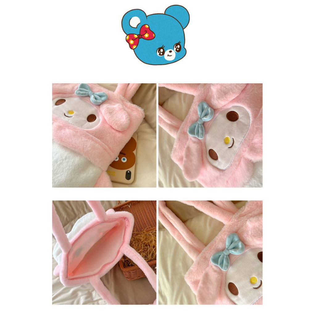 TAS TOTE BAG KUROMI MELODY ALIEN CINNAMOROLL SHOPPER SHOULDER BAG