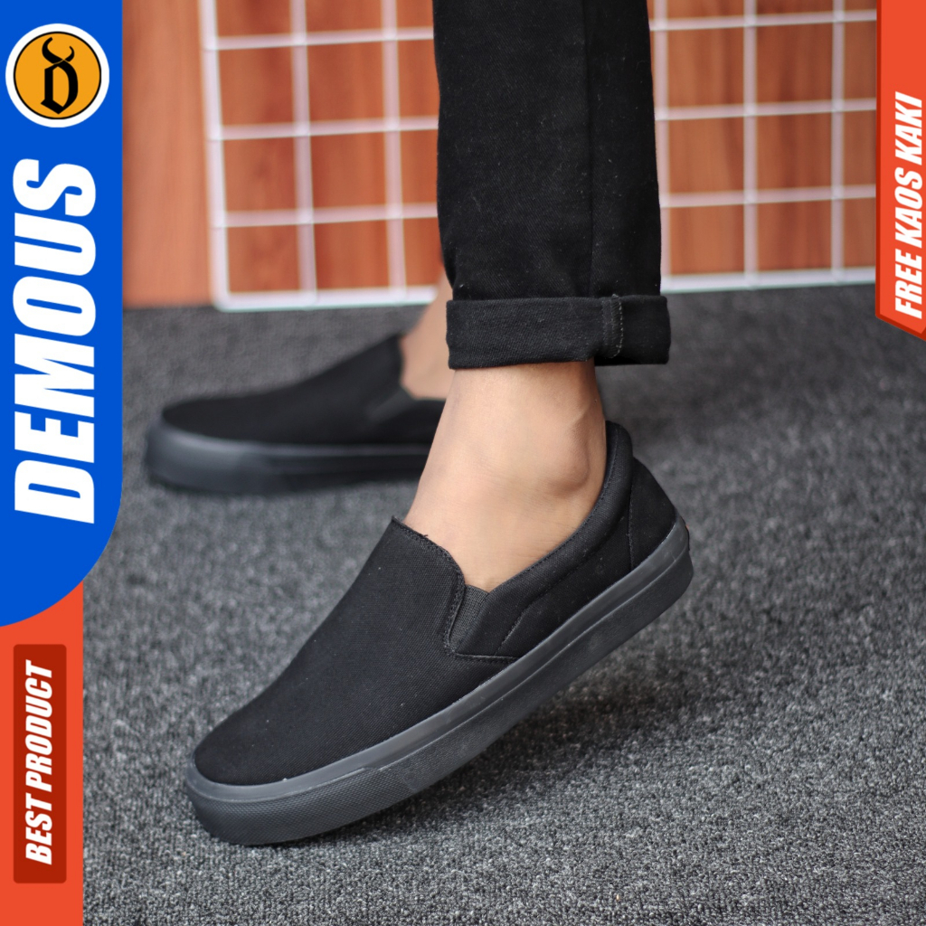 Sepatu Sneakers Slip On Big Size Sepatu Ukuran Jumbo Sepatu Sekolah Pria Wanita Sepatu Ukuran Besar 39-47