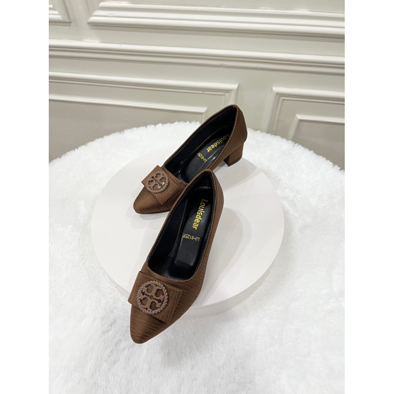 sepatu Heel wanita terlaris Louisdear P42 bahan satin Heel 5 cm cocok pakai kerja, pesta, wisuda dan acara lainnya