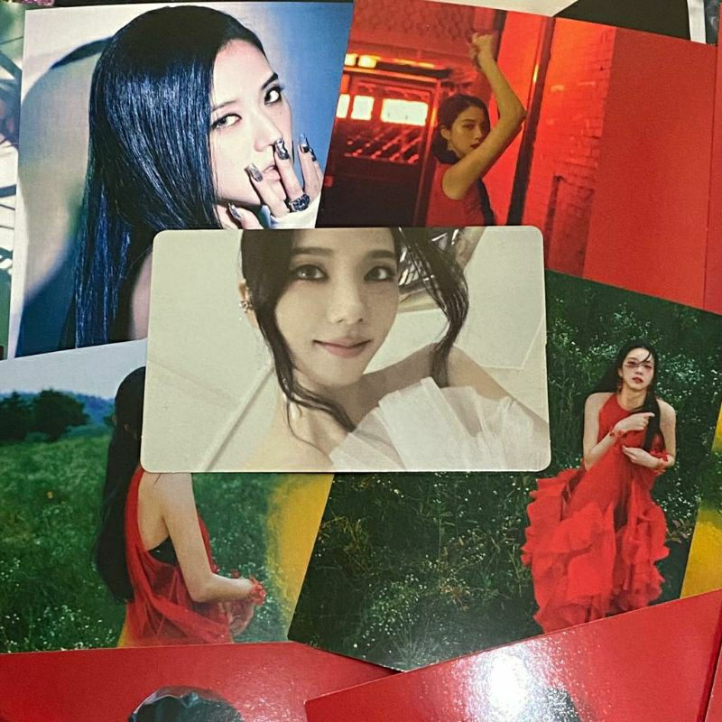 Jisoo kit album photocard me flower pc blackpink bp postcard polaroid jennie rose lisa selfie press 