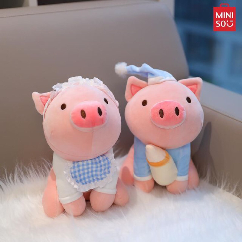 Boneka Babi Lembut Miniso Pig Series Plush Toy Lucu