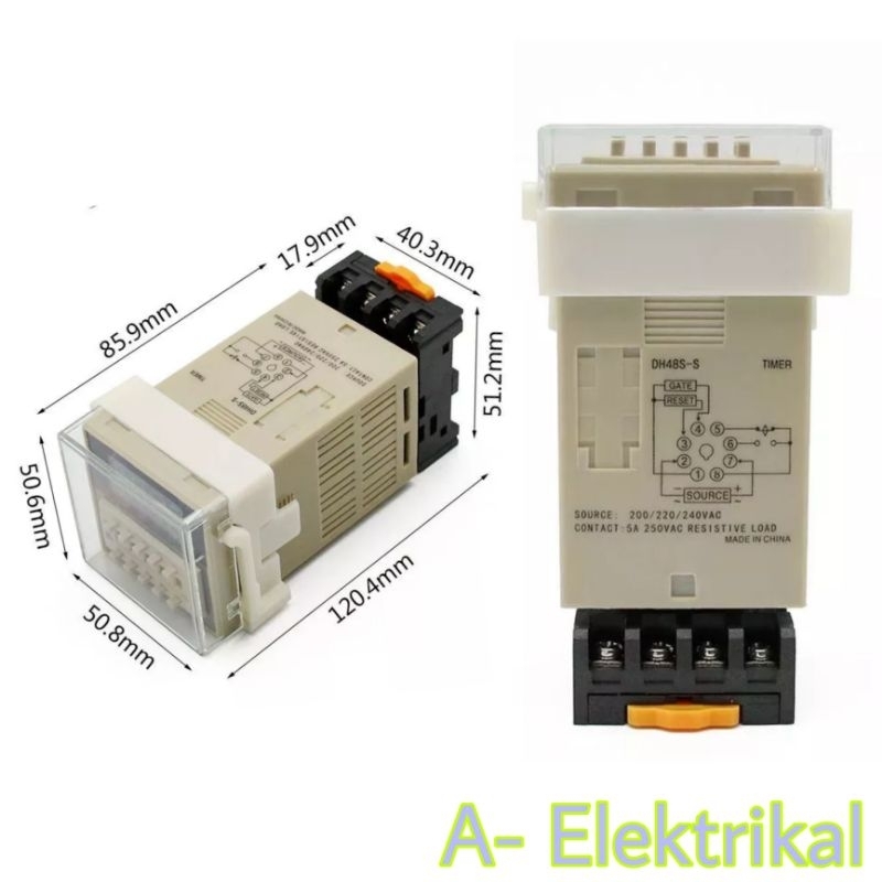 TIMER OMRON DH4S-S AC 220V Dan MAGNETIK KONTACTOR