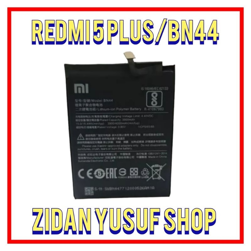 BATTERY BATRE BATRAI BATERAI XIAOMI REDMI 5 PLUS / BN44 ORIGINAL