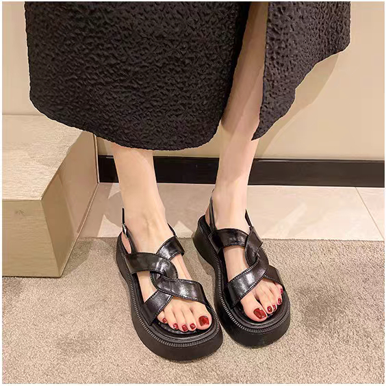 COD POS 570 Sandal Wedges Platfrom Tali Wanita Import Premium Sandal Korea Style