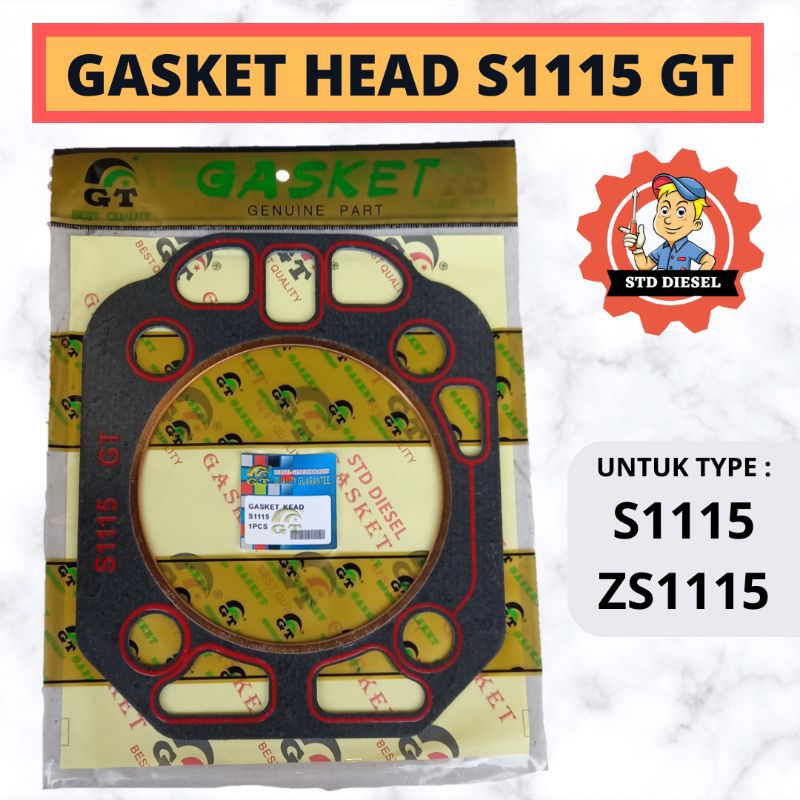 GASKET HEAD S1115 ZS1115 1115 4 HOLE MERK GT STAR PAKING KOP 23 24 HP PK HED HET