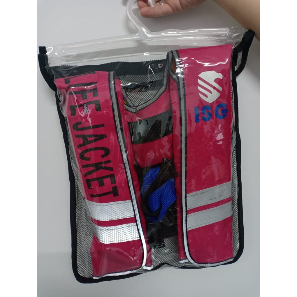 LIFE JACKET OTOMATIS ISG PELAMPUNG MERAH ALAT SAFETY LAUT Jacket Pelampung