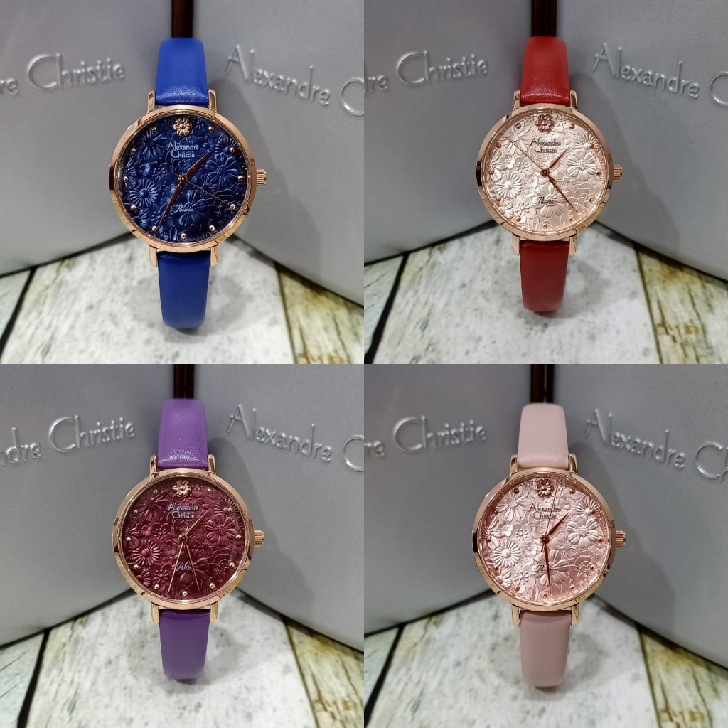 Jam Tangan Wanita Alexander Christie AC2957 AC 2957 Kulit Garansi Resmi