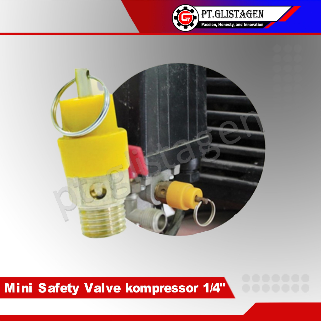 Mini Safety Valve Kompressor 1/4&quot;inch Pengaman Kompresor Drat 1/4&quot;inch