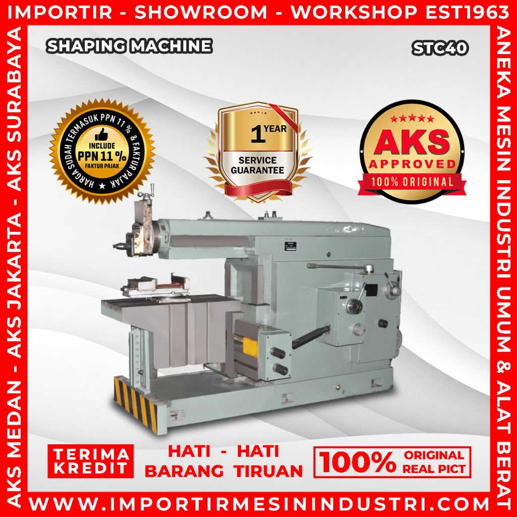 Mesin Pembentuk Shaper Shaping Sekrap Machine Importir AKS-STC40..