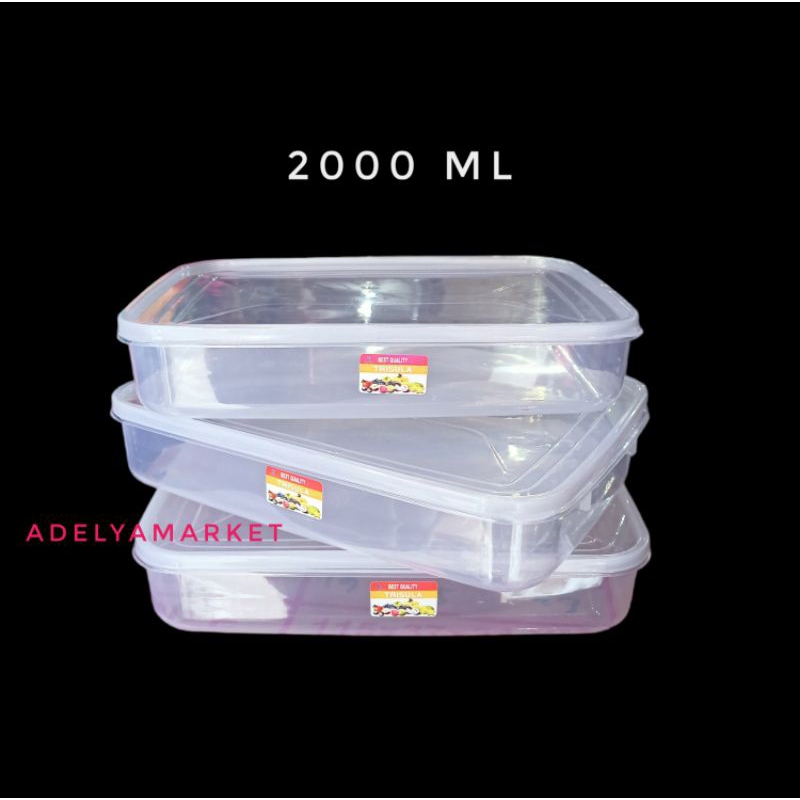 6 Pc Food Box 2000 Ml Transparan Food Grade